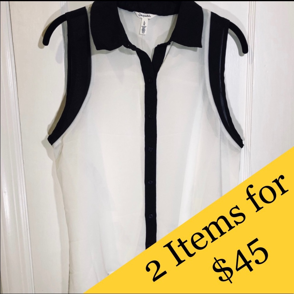 ✨ Aeropostale Sheer Button Up Blouse